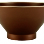 dark copper bowl planter
